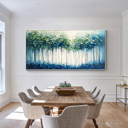 BUYARTVIEW Forest Whispers – Textured Panoramic Oil Painting - image 5