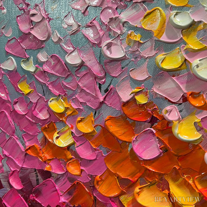 BUYARTVIEW Rainbow Forest – Textured Impasto Trees Oil Painting - image 3