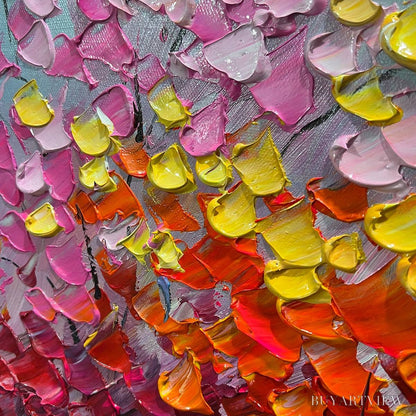 BUYARTVIEW Rainbow Forest – Textured Impasto Trees Oil Painting - image 6