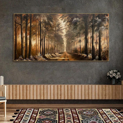 BUYARTVIEW Forest Path – Panoramic Landscape Oil Painting - image 2