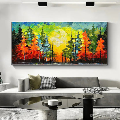 BUYARTVIEW Autumn Symphony – Impasto Forest Painting in Vibrant Colors - image 6