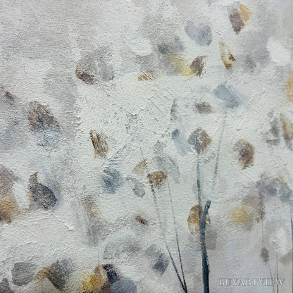 BUYARTVIEW Silver Birch Mist – Forest Landscape Painting in Grey and White - image 3