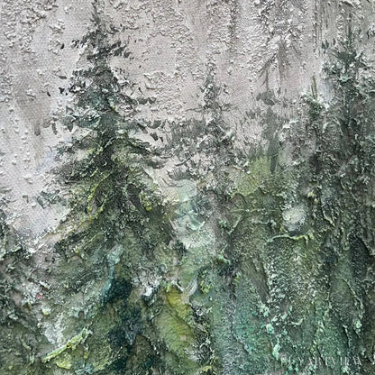 BUYARTVIEW Emerald Mist – Panoramic Misty Forest Landscape Oil Painting - image 3