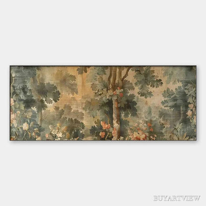BUYARTVIEW Antique Forest Tapestry Panoramic – Forest Tapestry Painting, Panoramic - image 1