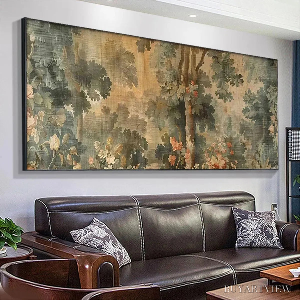 BUYARTVIEW Antique Forest Tapestry Panoramic – Forest Tapestry Painting, Panoramic - image 4