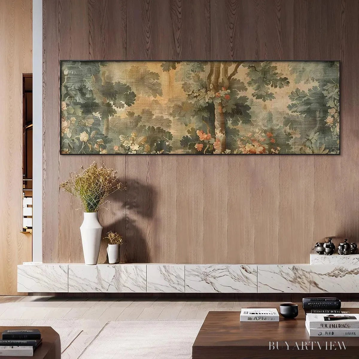 BUYARTVIEW Antique Forest Tapestry Panoramic – Forest Tapestry Painting, Panoramic - image 5