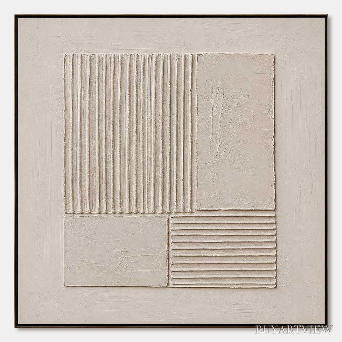 BUYARTVIEW Sanctuary – Textured Wabi-Sabi Minimalist Abstract Painting - image 1