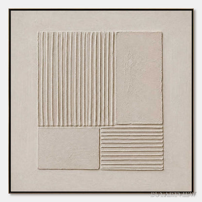 BUYARTVIEW Sanctuary – Textured Wabi-Sabi Minimalist Abstract Painting - image 1