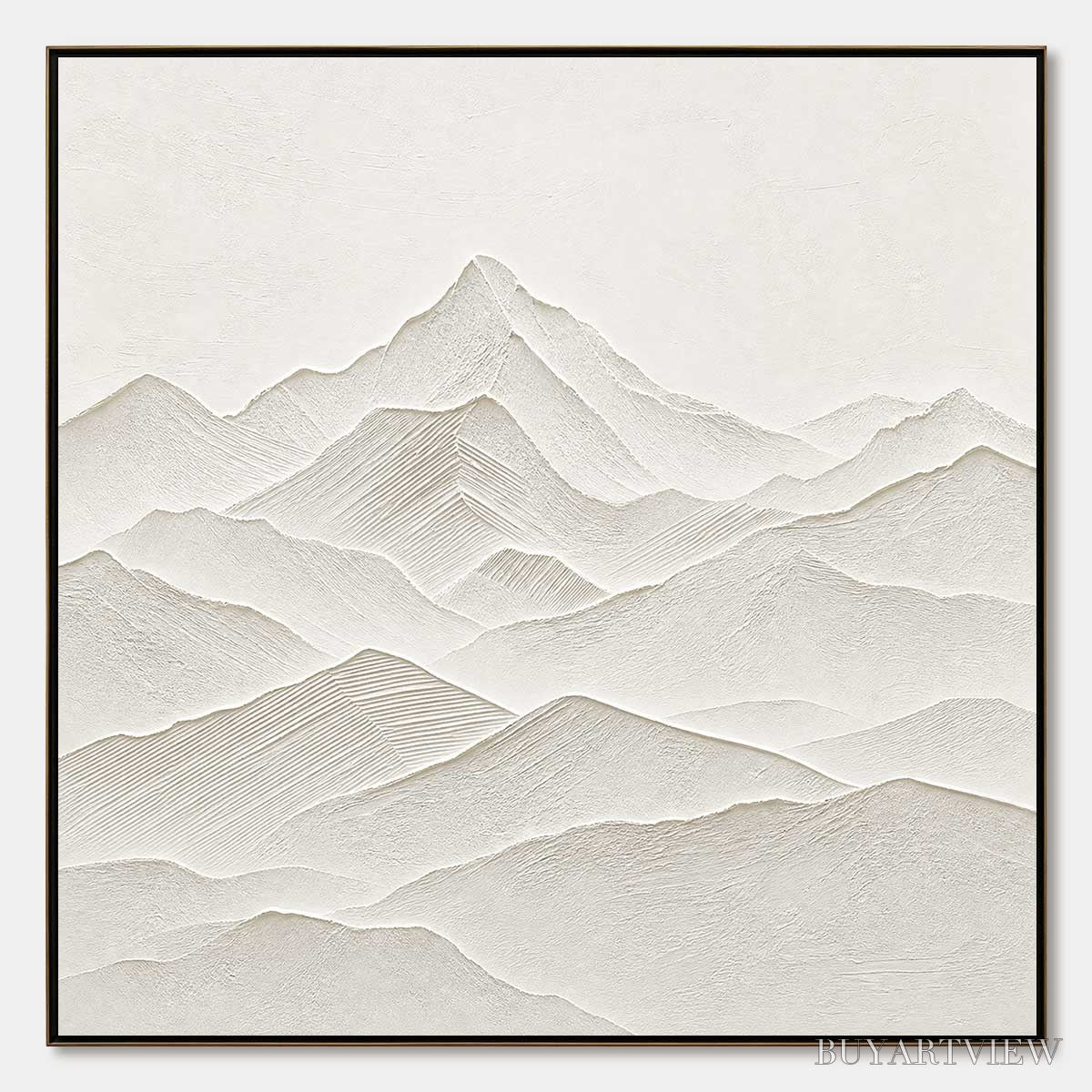 BUYARTVIEW Zenith – Textured Minimalist Mountainscape in Wabi Sabi Style - image 1