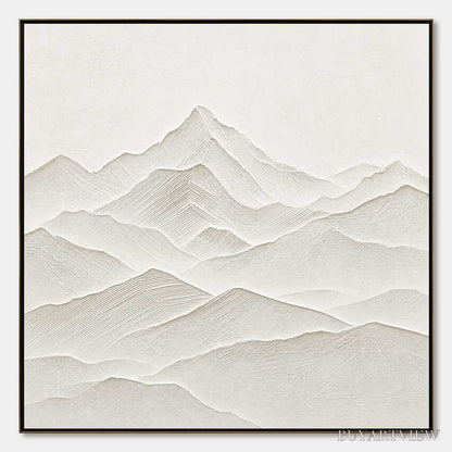 BUYARTVIEW Zenith – Textured Minimalist Mountainscape in Wabi Sabi Style - image 1
