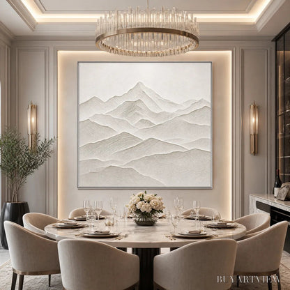 BUYARTVIEW Zenith – Textured Minimalist Mountainscape in Wabi Sabi Style - image 4