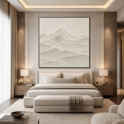 BUYARTVIEW Zenith – Textured Minimalist Mountainscape in Wabi Sabi Style - image 5