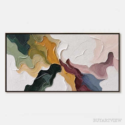 BUYARTVIEW Confluence – Colorful Textured Abstract Impasto - image 1