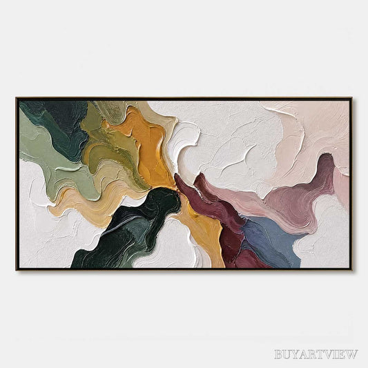 BUYARTVIEW Confluence – Colorful Textured Abstract Impasto - image 1