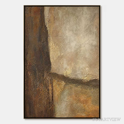 BUYARTVIEW Earth'S Embrace – Large Textured Earth Tone Abstract - image 1