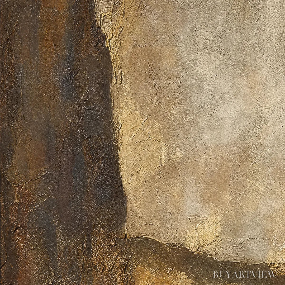 BUYARTVIEW Earth'S Embrace – Large Textured Earth Tone Abstract - image 3