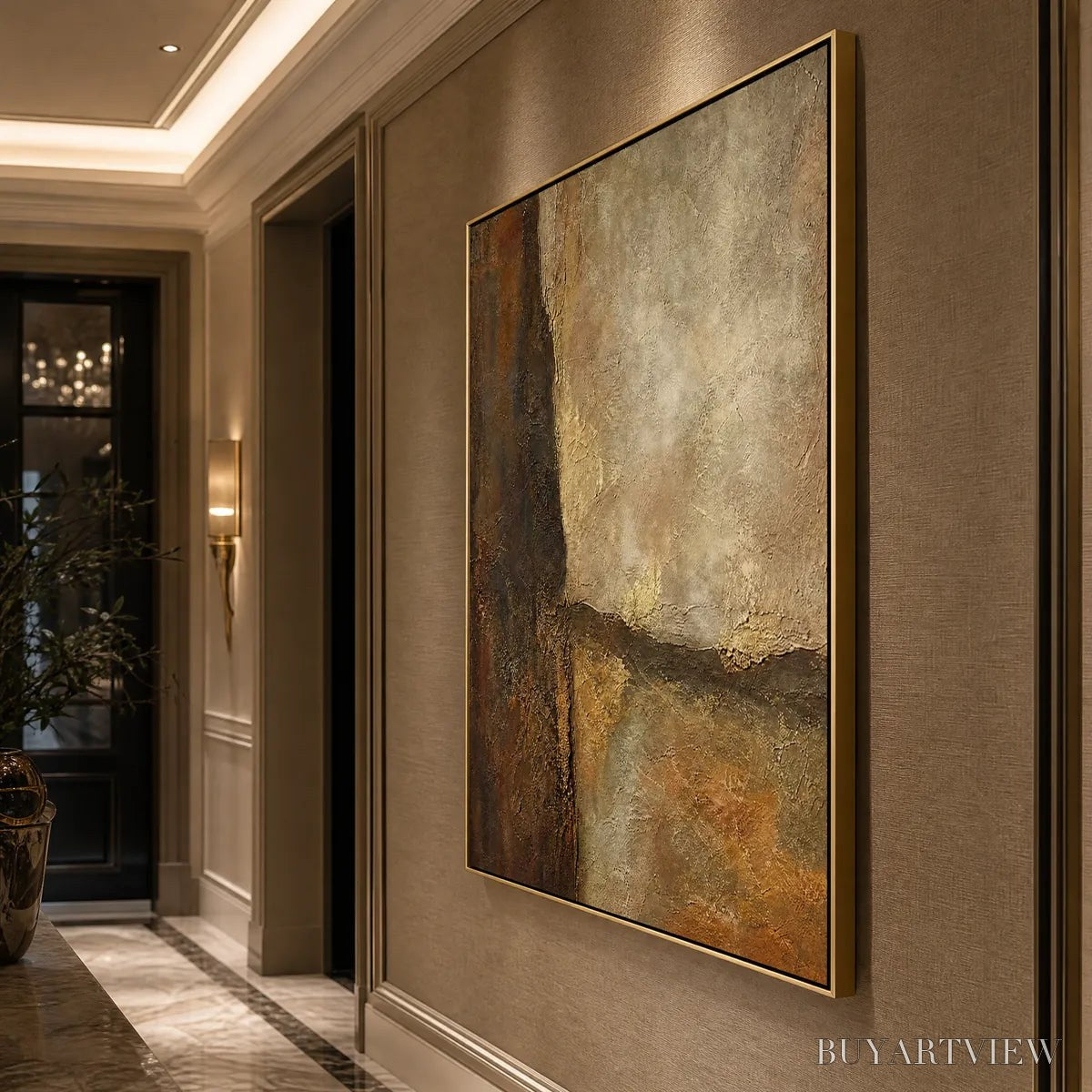 BUYARTVIEW Earth'S Embrace – Large Textured Earth Tone Abstract - image 5