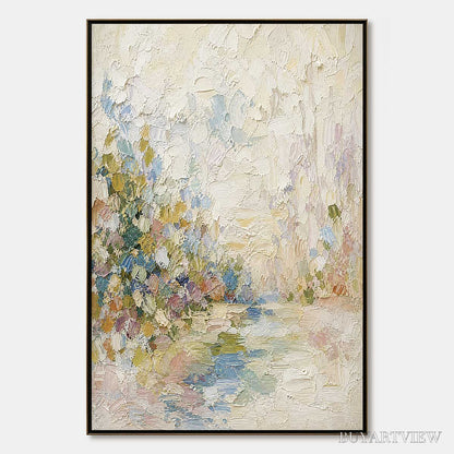 BUYARTVIEW Serenity – Textured Abstract Landscape Oil Painting - image 1