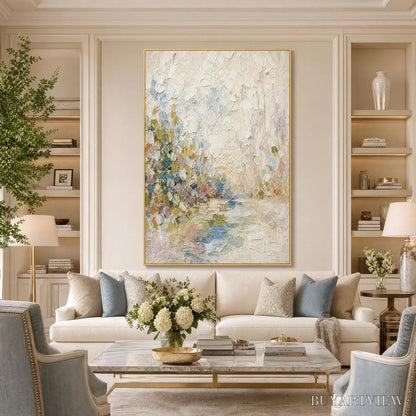 BUYARTVIEW Serenity – Textured Abstract Landscape Oil Painting - image 2
