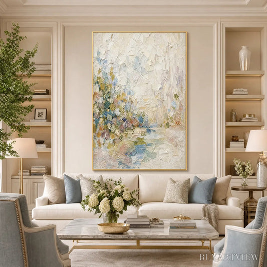 BUYARTVIEW Serenity – Textured Abstract Landscape Oil Painting - image 2