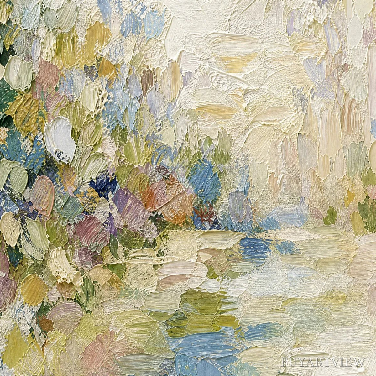 BUYARTVIEW Serenity – Textured Abstract Landscape Oil Painting - image 3