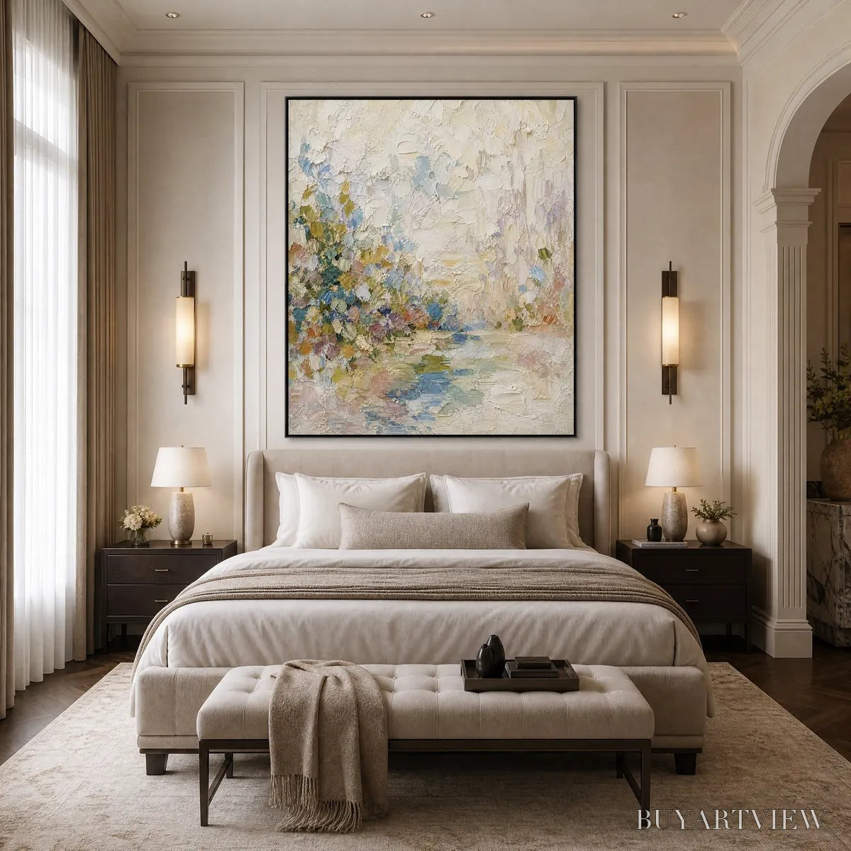BUYARTVIEW Serenity – Textured Abstract Landscape Oil Painting - image 5