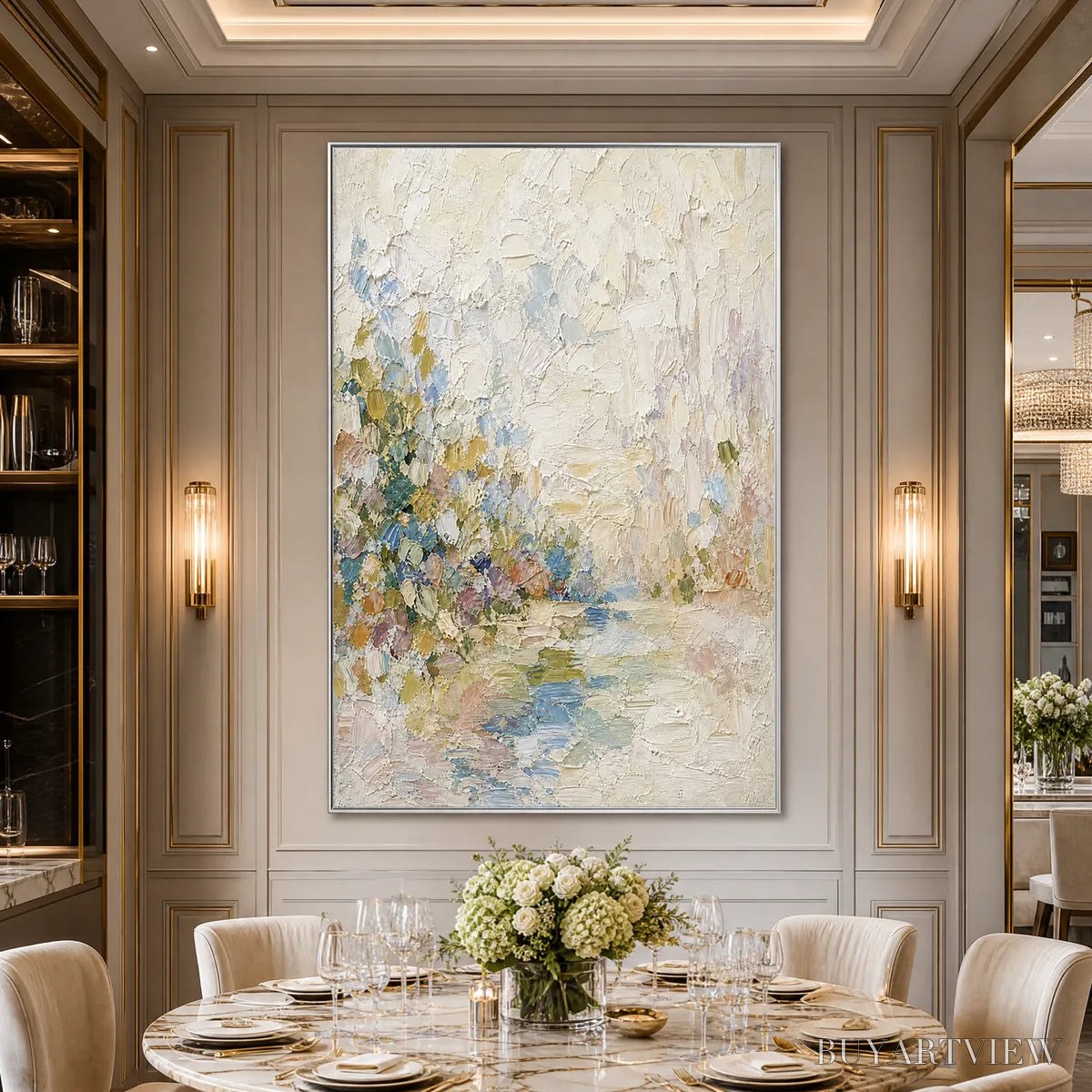 BUYARTVIEW Serenity – Textured Abstract Landscape Oil Painting - image 6