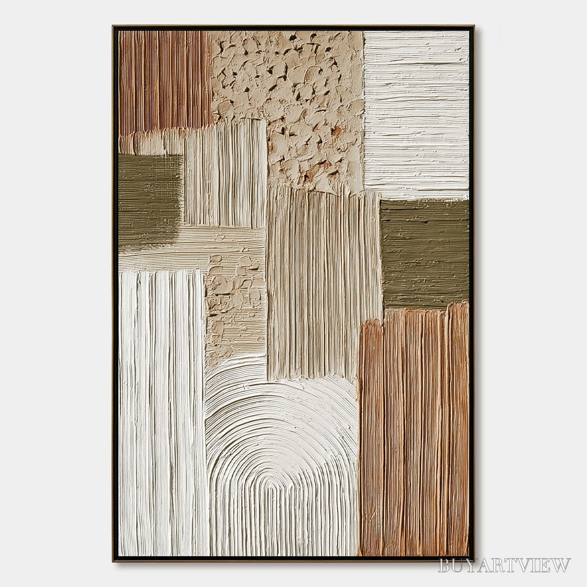 BUYARTVIEW Terra Firma – Heavily Textured Wabi Sabi Abstract - image 1