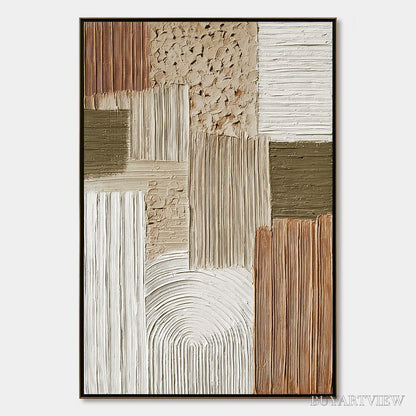 BUYARTVIEW Terra Firma – Heavily Textured Wabi Sabi Abstract - image 1