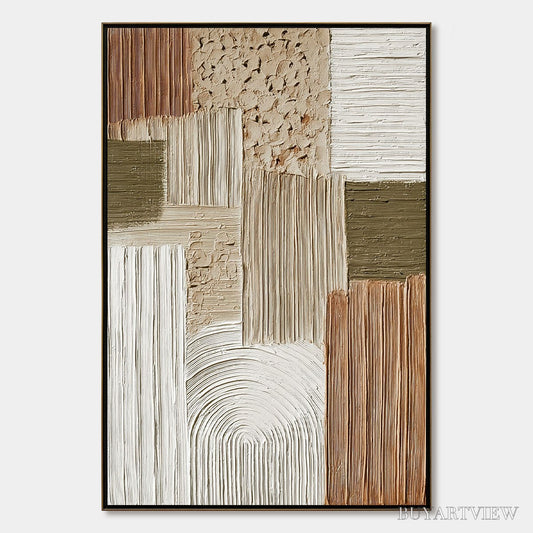 BUYARTVIEW Terra Firma – Heavily Textured Wabi Sabi Abstract - image 1