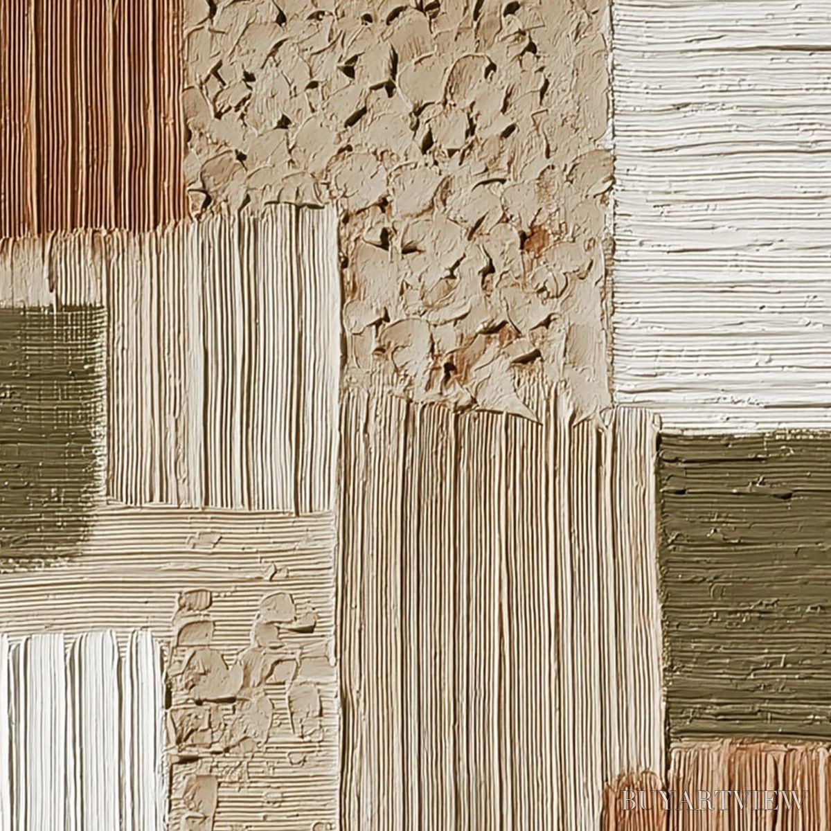BUYARTVIEW Terra Firma – Heavily Textured Wabi Sabi Abstract - image 3