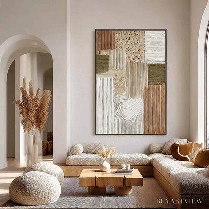 BUYARTVIEW Terra Firma – Heavily Textured Wabi Sabi Abstract - image 4