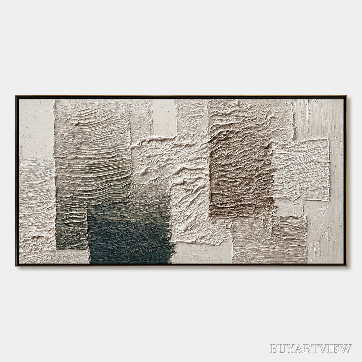 BUYARTVIEW Strata – Large Textured Wabi Sabi Abstract Painting - image 1