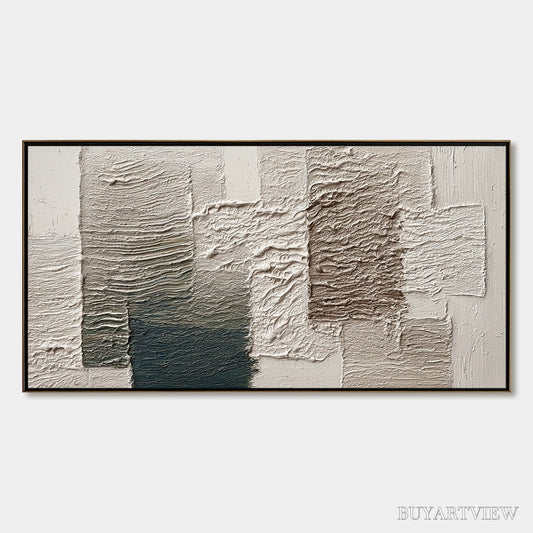 BUYARTVIEW Strata – Large Textured Wabi Sabi Abstract Painting - image 1