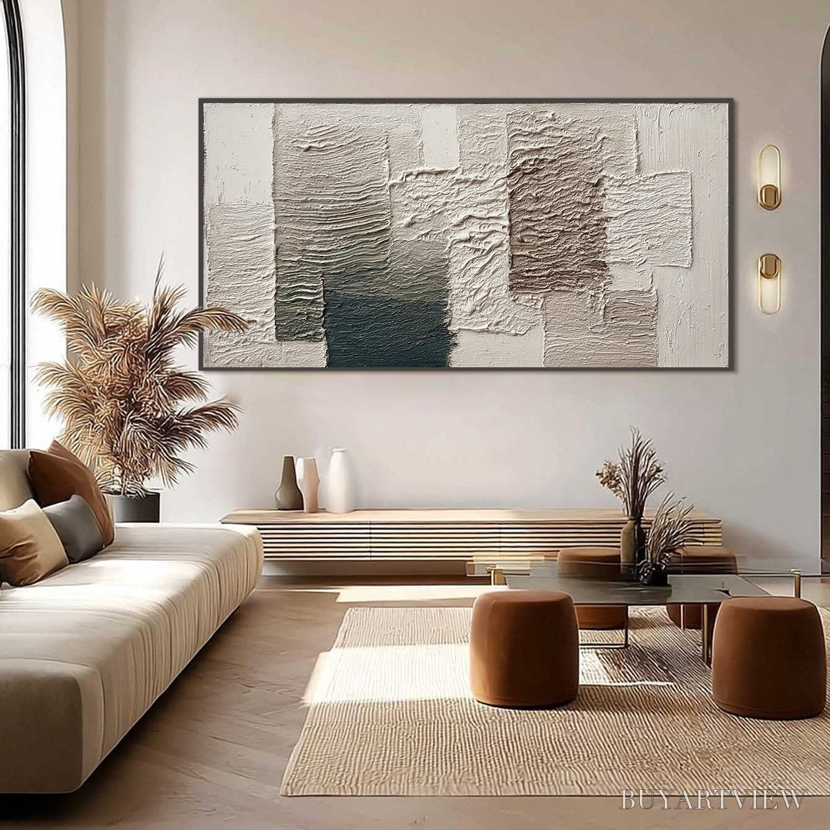 BUYARTVIEW Strata – Large Textured Wabi Sabi Abstract Painting - image 6