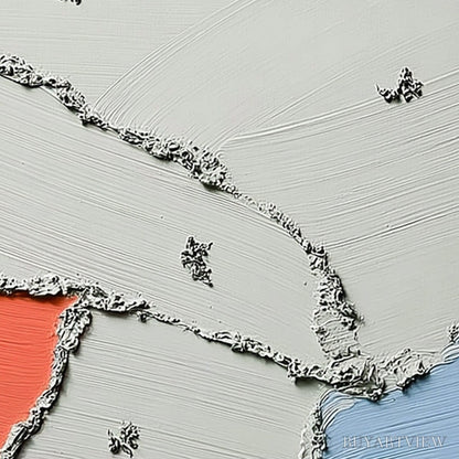 BUYARTVIEW Riverbeds – Textured Abstract Painting with Minimalist Color Accents - image 3