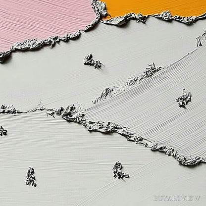 BUYARTVIEW Riverbeds – Textured Abstract Painting with Minimalist Color Accents - image 5