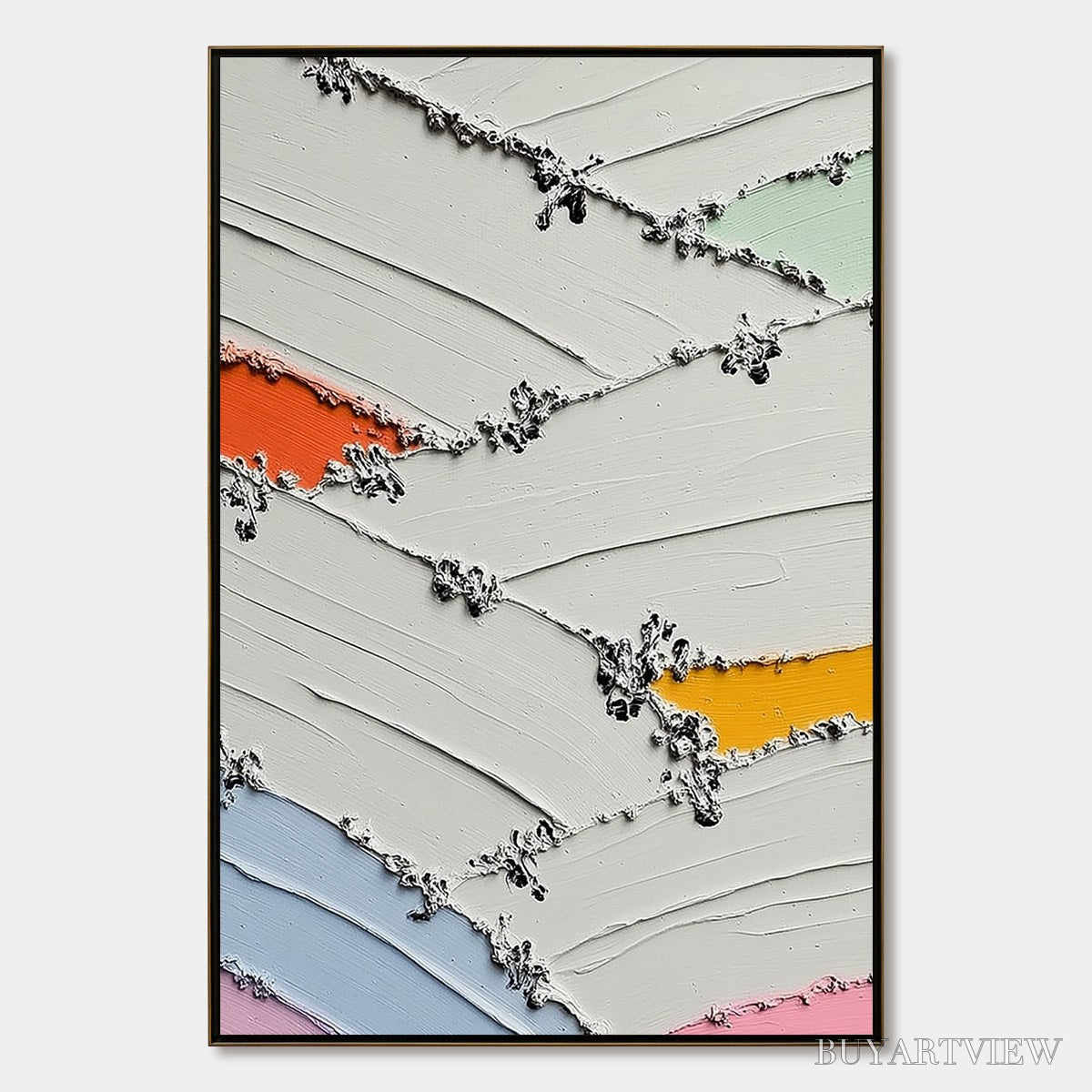 BUYARTVIEW Moments of Color Abstract Oil Painting | Textured - image 1