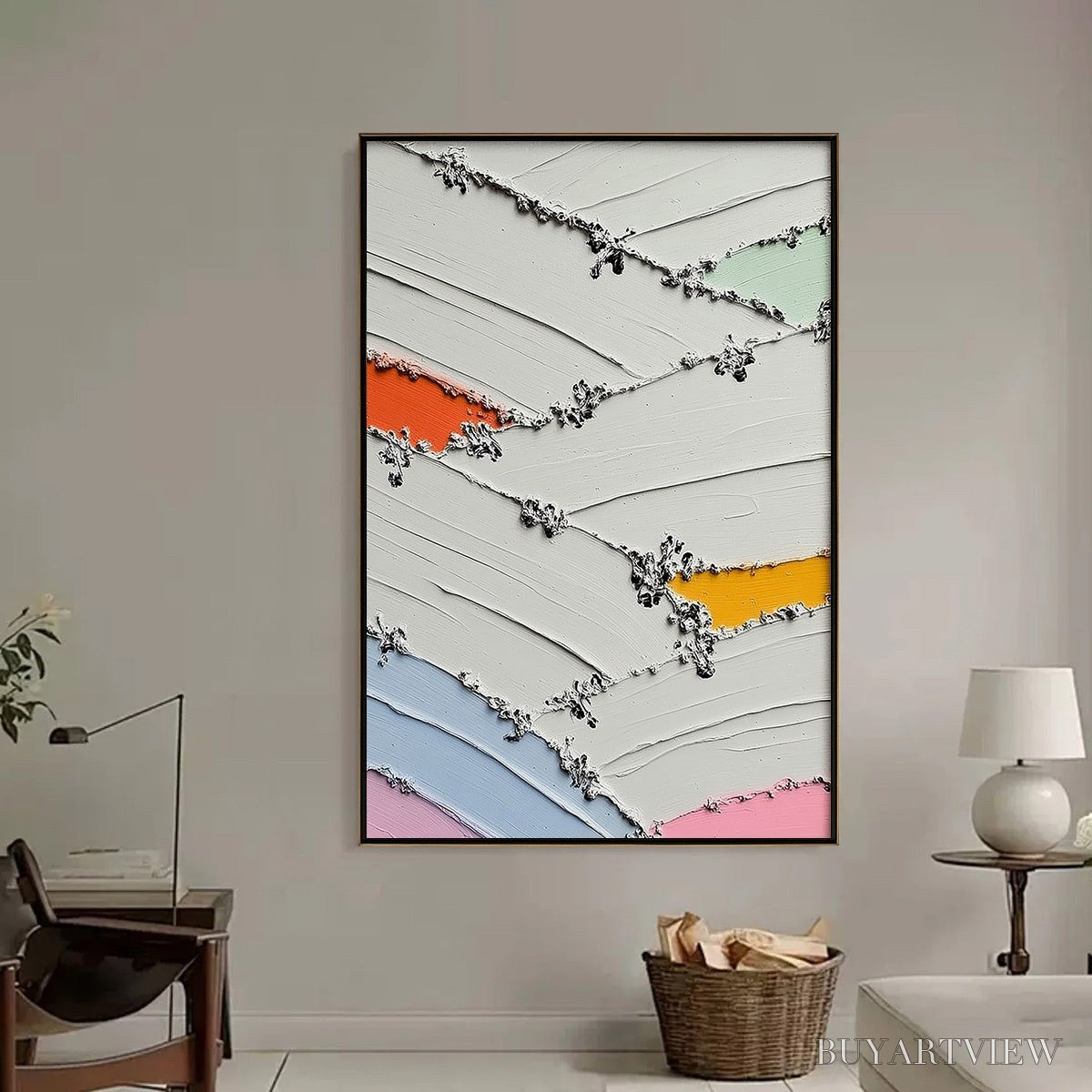 BUYARTVIEW Moments of Color Abstract Oil Painting | Textured - image 6