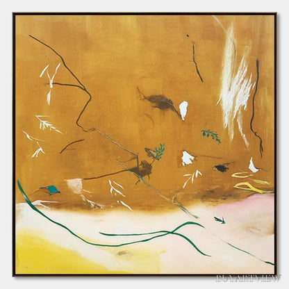 BUYARTVIEW Autumn Whisper – Earthy Abstract Painting for Modern Wabi Sabi Decor - image 1