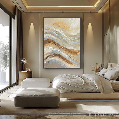 BUYARTVIEW Coastal Drift – Wabi Sabi Inspired Textured Abstract Oil Painting - image 6