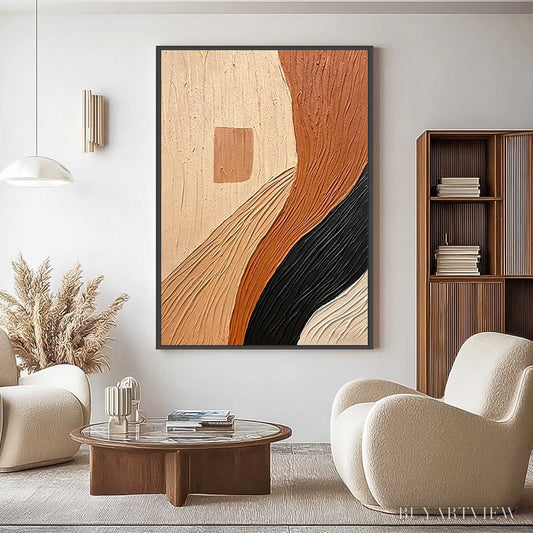 BUYARTVIEW Terra Firma – Textured Wabi Sabi Abstract Painting in Earth Tones - image 2
