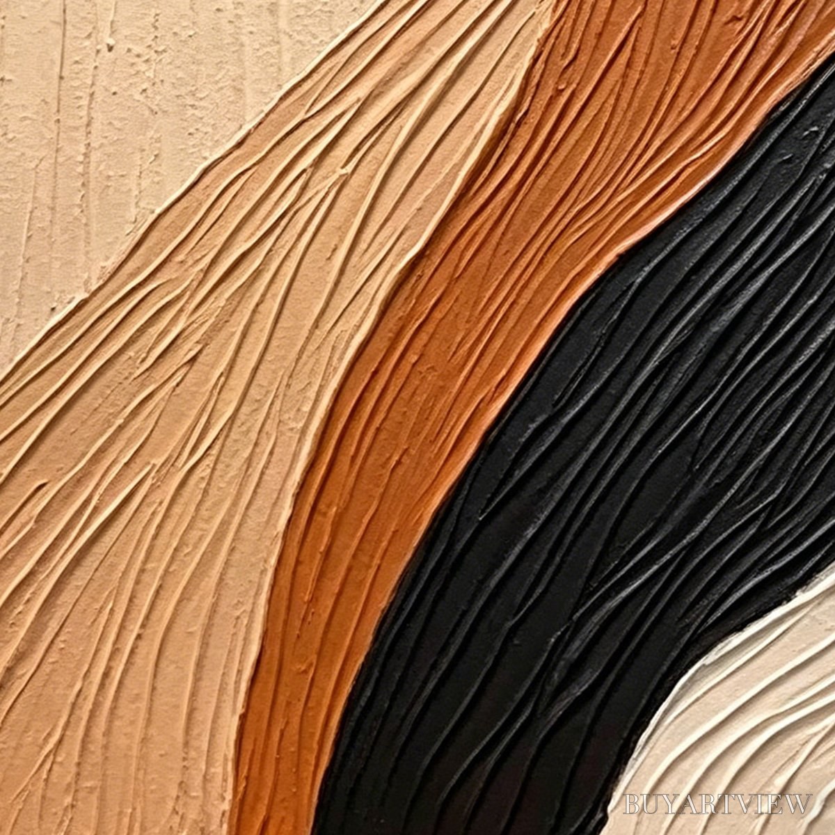 BUYARTVIEW Terra Firma – Textured Wabi Sabi Abstract Painting in Earth Tones - image 3