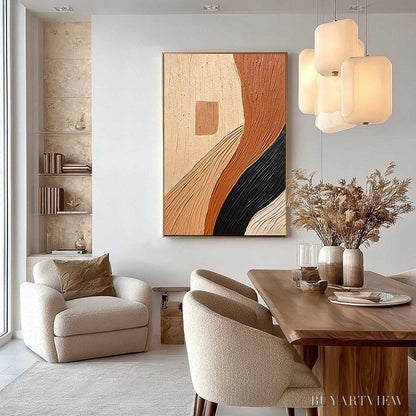 BUYARTVIEW Terra Firma – Textured Wabi Sabi Abstract Painting in Earth Tones - image 4