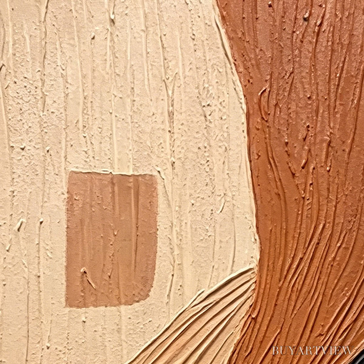BUYARTVIEW Terra Firma – Textured Wabi Sabi Abstract Painting in Earth Tones - image 6