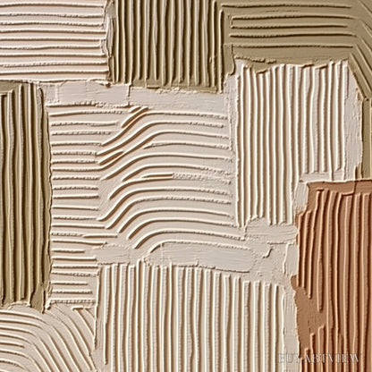 BUYARTVIEW Terra Rhythms – Textured Wabi Sabi Abstract Painting in Earth Tones - image 3