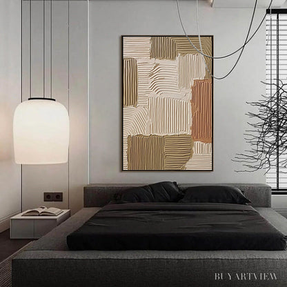 BUYARTVIEW Terra Rhythms – Textured Wabi Sabi Abstract Painting in Earth Tones - image 4
