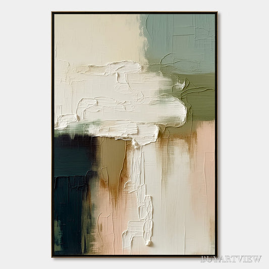BUYARTVIEW Strata – Textured Wabi Sabi Style Abstract Impasto Painting - image 1