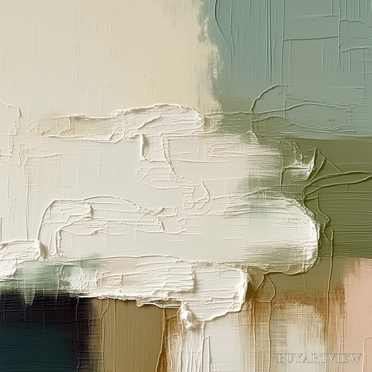 BUYARTVIEW Strata – Textured Wabi Sabi Style Abstract Impasto Painting - image 3