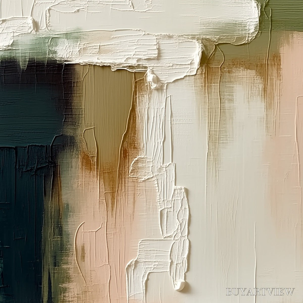 BUYARTVIEW Strata – Textured Wabi Sabi Style Abstract Impasto Painting - image 5
